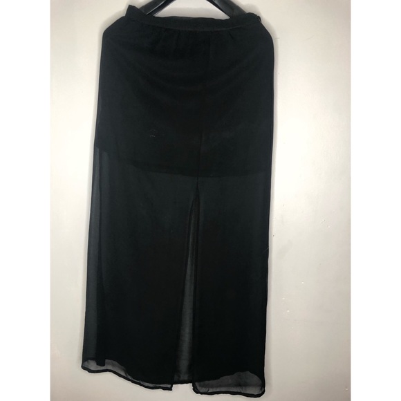 Black Mesh Skirt with Mini Shirt attached - Picture 1 of 1